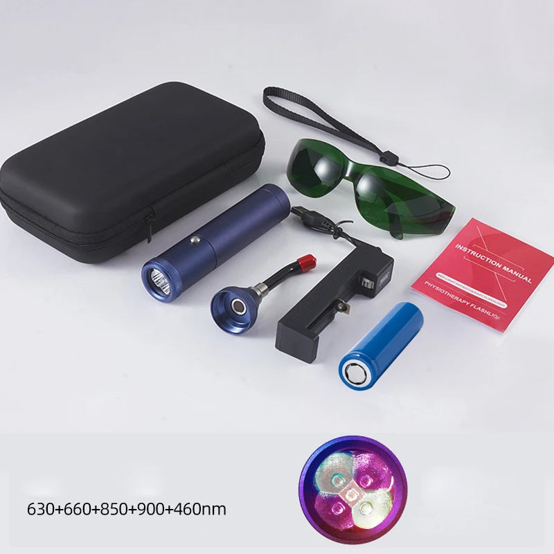 Red Light Therapy Device Infrared Light Therapy Wand Cold Sore Canker Sore Treatment for Mouth Nose Ear Knee Feet Hands Ankle