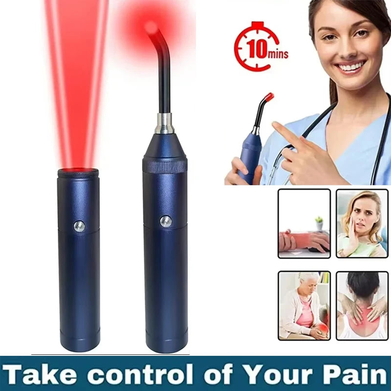 Red Light Therapy Device Infrared Light Therapy Wand Cold Sore Canker Sore Treatment for Mouth Nose Ear Knee Feet Hands Ankle