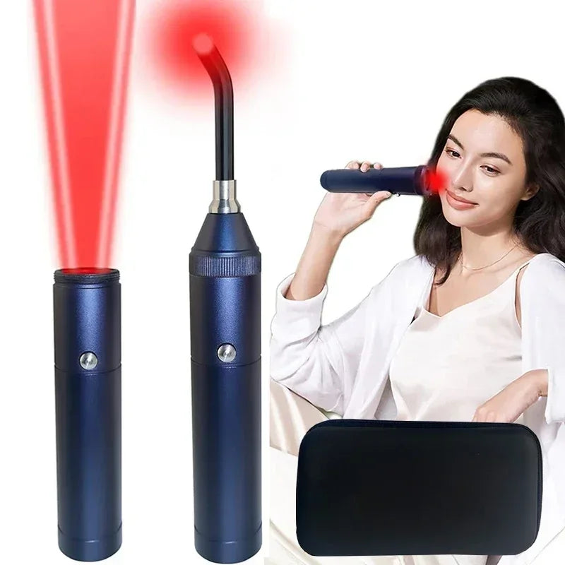 Red Light Therapy Device Infrared Light Therapy Wand Cold Sore Canker Sore Treatment for Mouth Nose Ear Knee Feet Hands Ankle